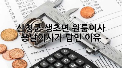 📦 산청군 생초면 원룸이사, 용달이사가 답인 이유! 🚚💨